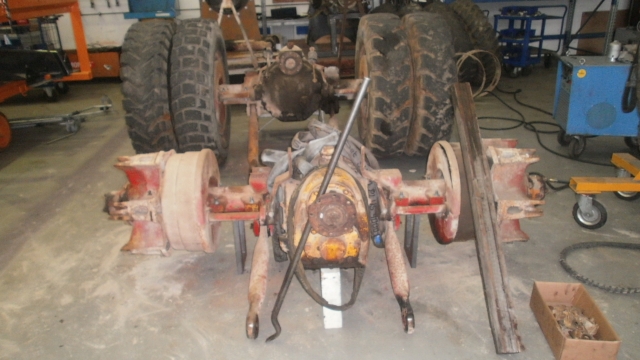 Removed Kaelble rear axles